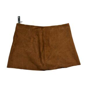Mango 100% Suede Mini Skirt NWT - Sz 10